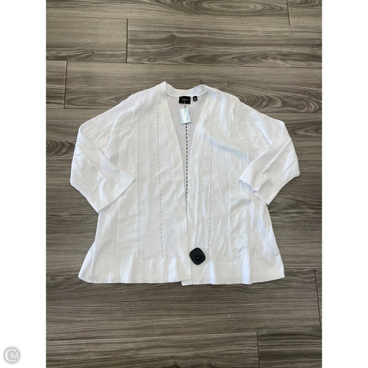 Cardigan By Cyrus In White, Size: 2x