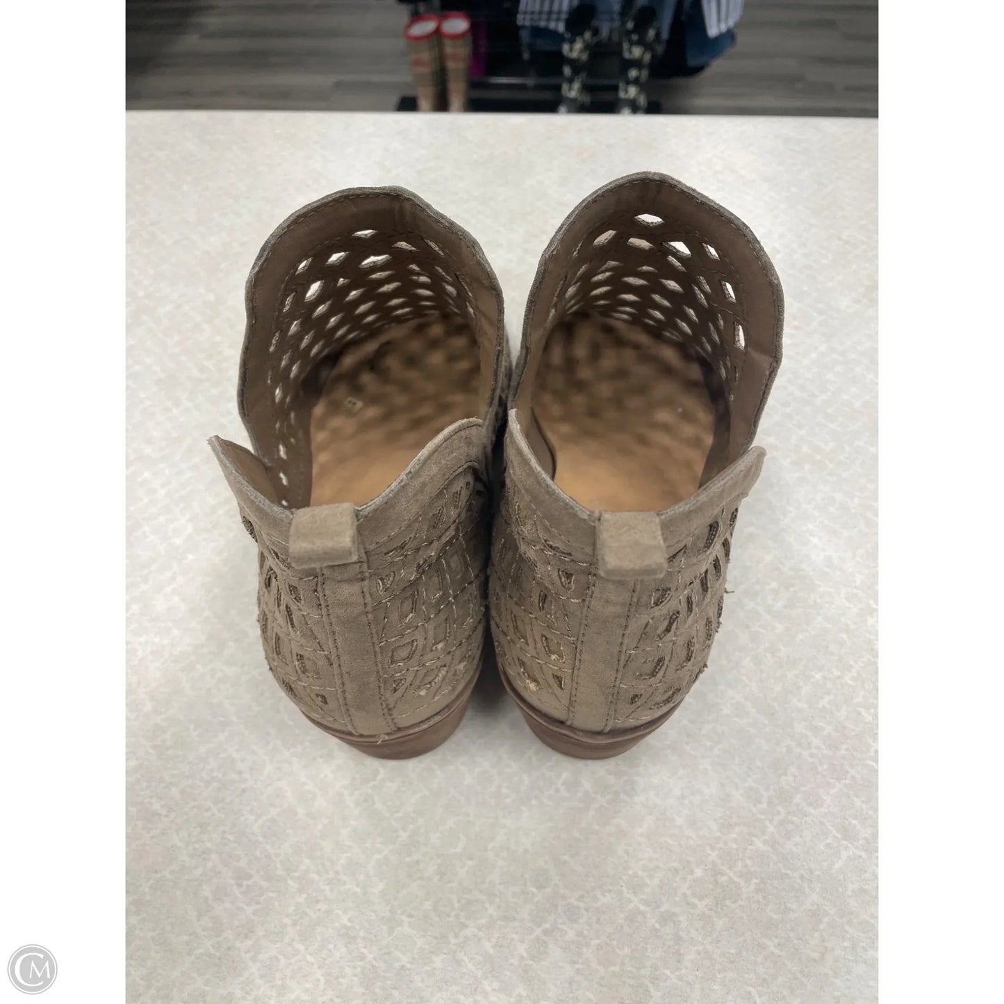 Boots Ankle Heels By Mossimo In Tan, Size: 10