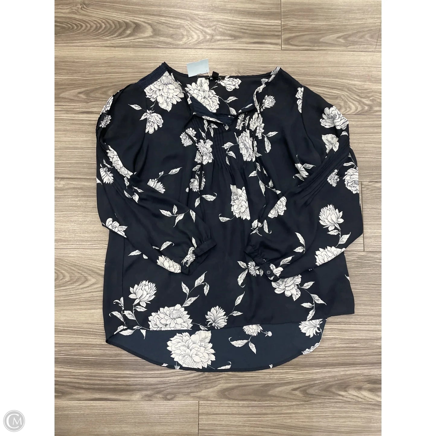 Top Long Sleeve By Roz And Ali In Floral Print, Size: 1x