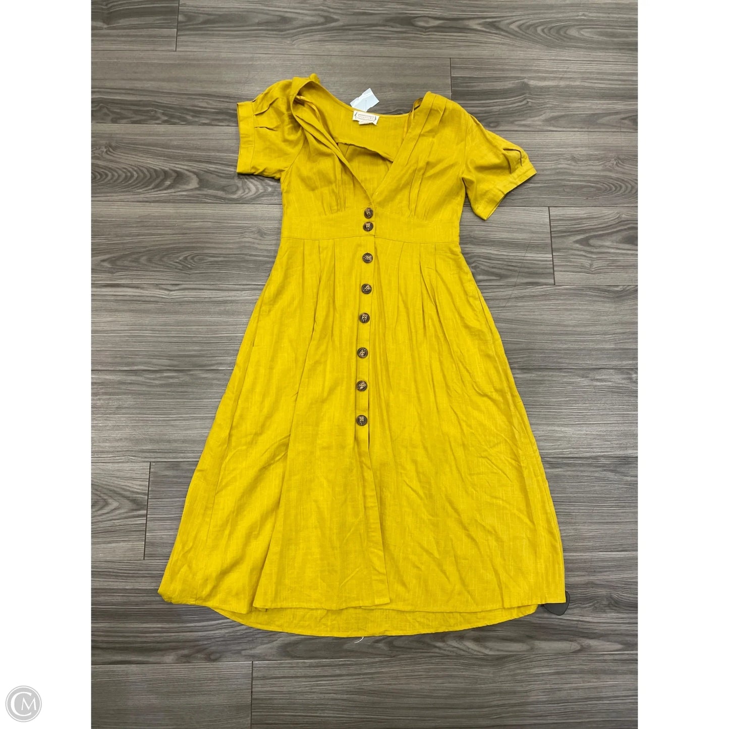 Dress Casual Midi By Loveriche In Yellow, Size: M