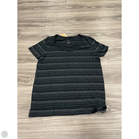 Top Short Sleeve By A New Day In Black & Silver, Size: L