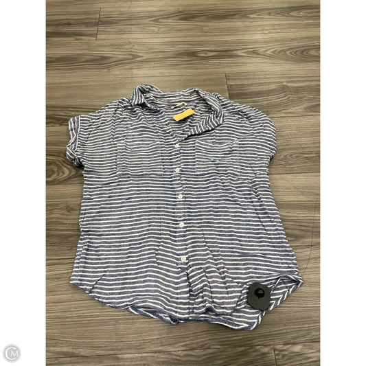 Top Short Sleeve By Beachlunchlounge In Striped Pattern, Size: M