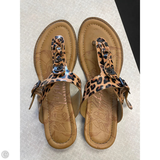 Sandals Flip Flops By Blowfish In Animal Print, Size: 9