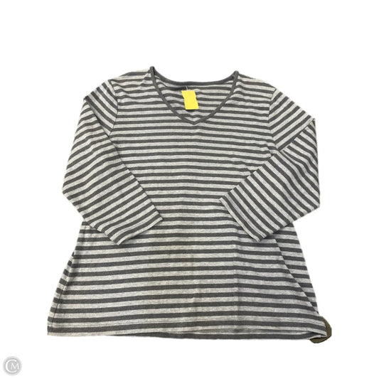 Top Long Sleeve Basic By Croft And Barrow In Blue, Size: Xl