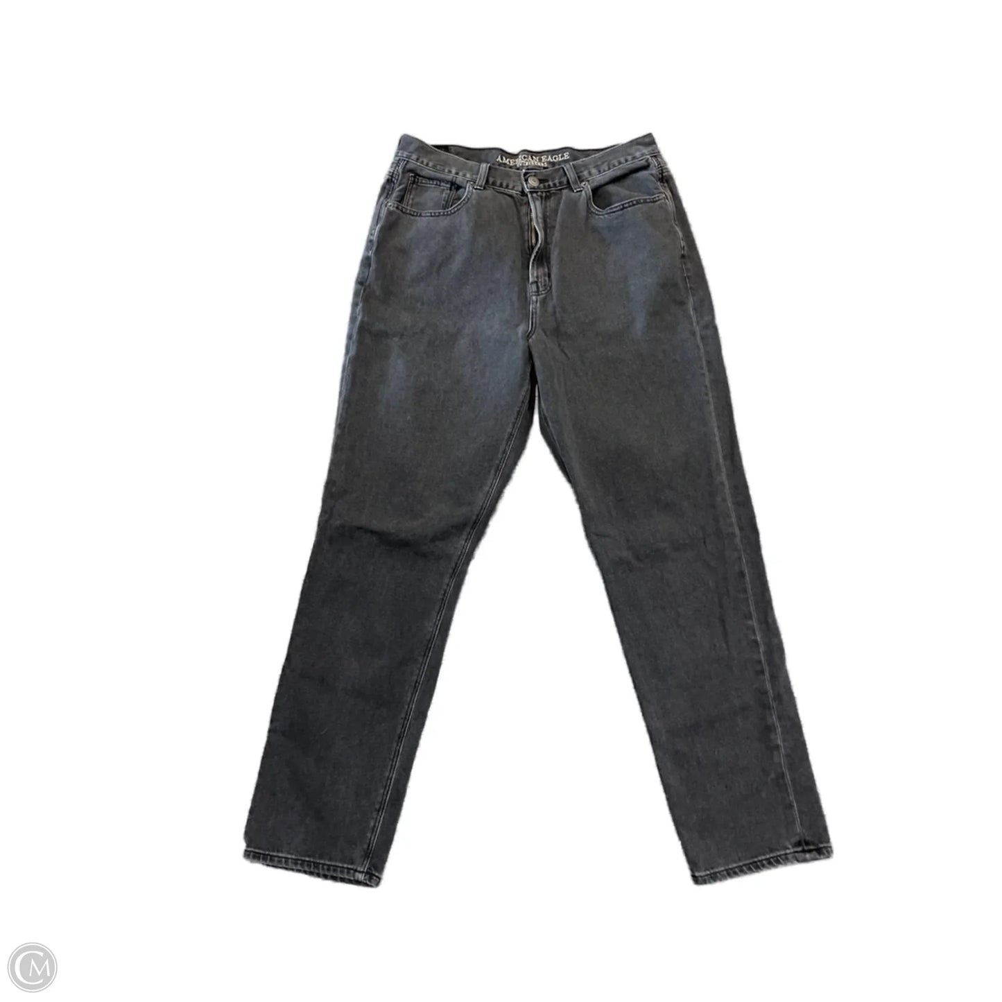 Jeans Boyfriend By American Eagle In Black Denim, Size: 12l