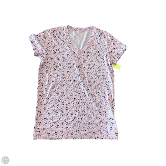 Top Short Sleeve Basic By Clothes Mentor In Floral Print, Size: S
