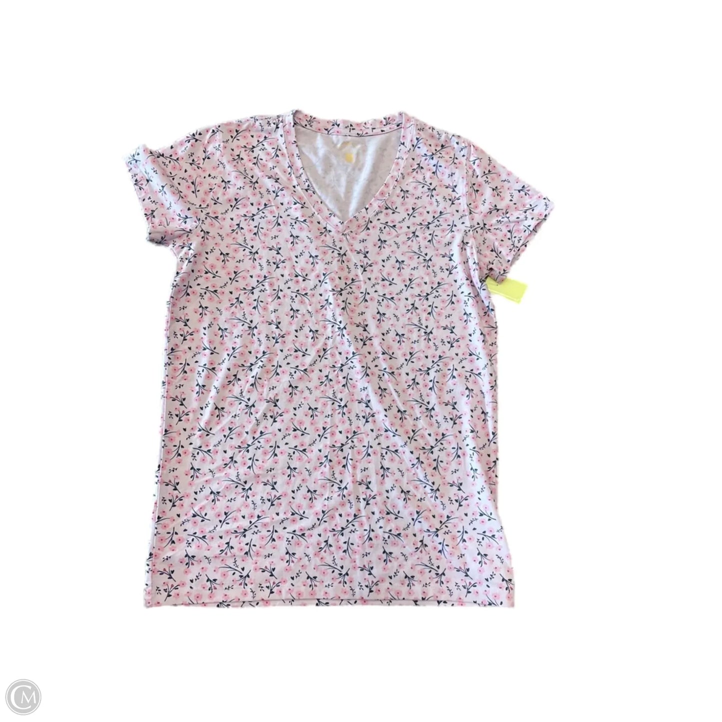 Top Short Sleeve Basic By Clothes Mentor In Floral Print, Size: S