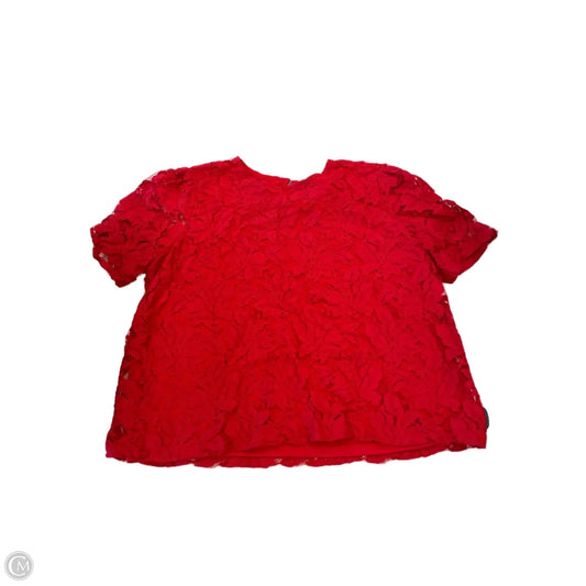 Top Short Sleeve By Liz Claiborne In Red, Size: Xl