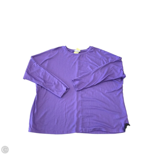 Top Long Sleeve By Time And Tru In Purple, Size: L