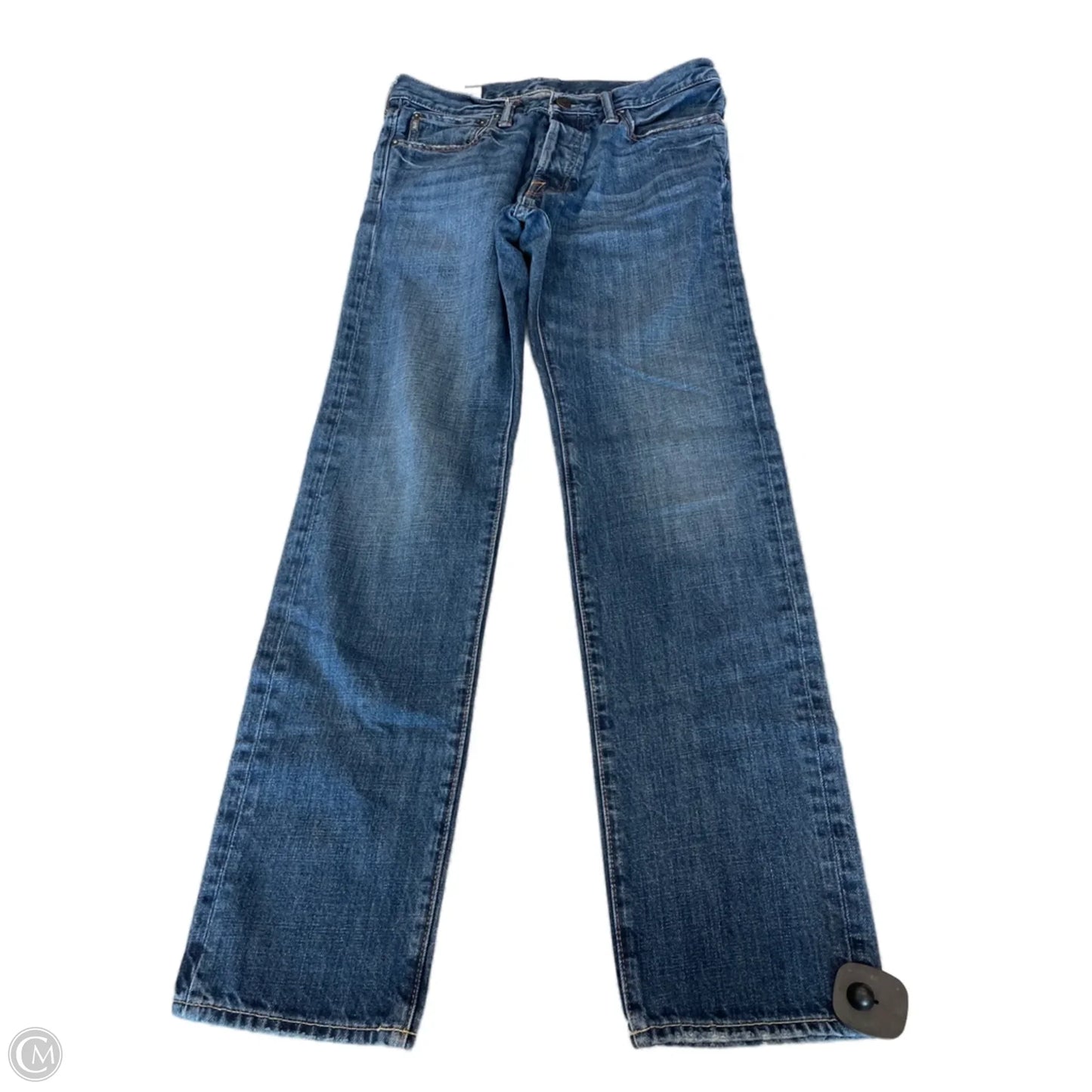 Jeans Straight By Abercrombie And Fitch In Blue Denim, Size: 12