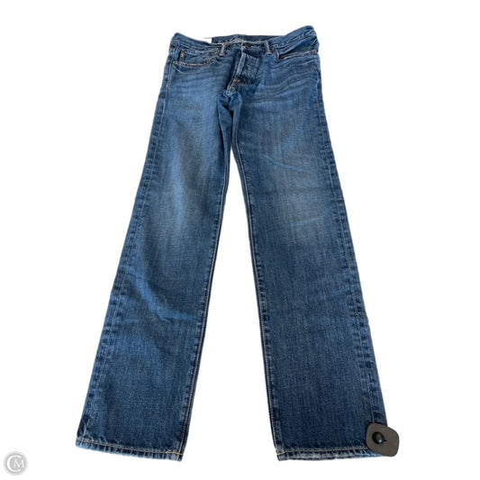 Jeans Straight By Abercrombie And Fitch In Blue Denim, Size: 12