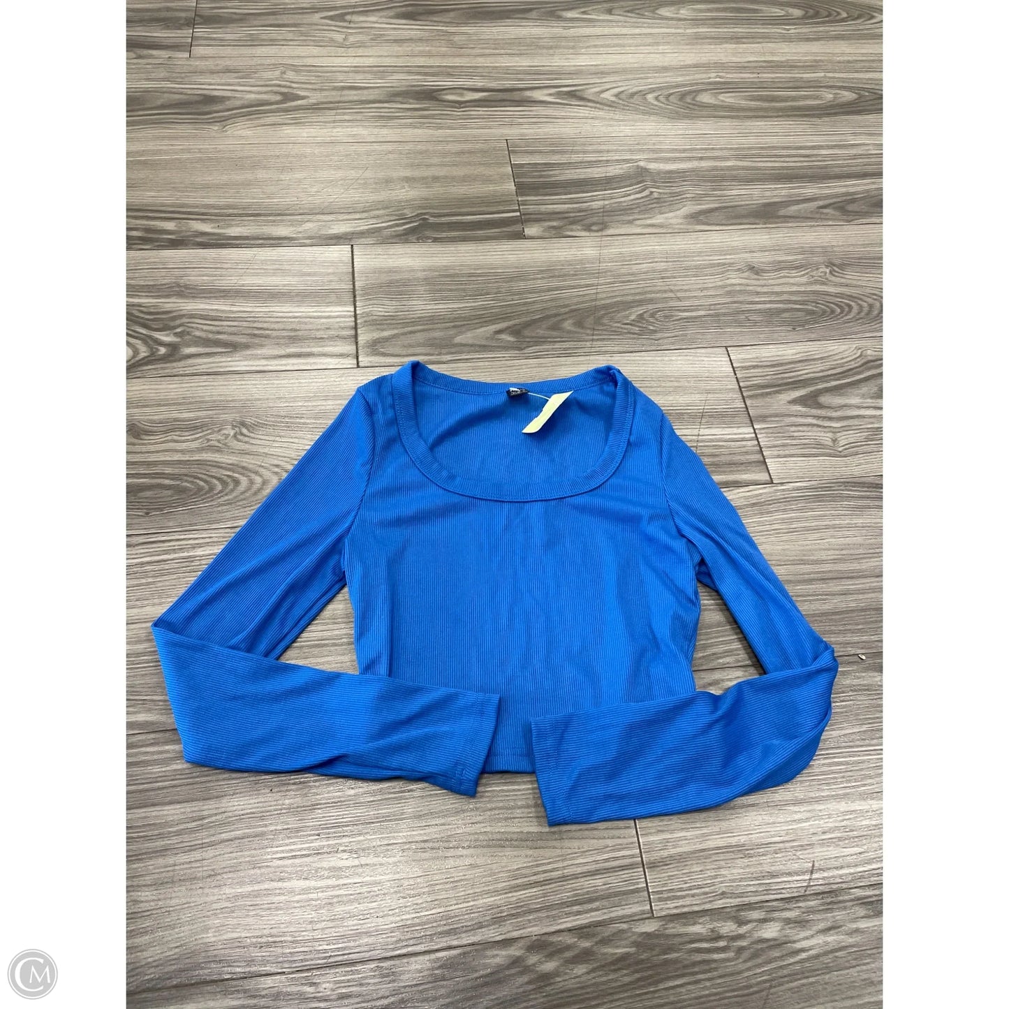 Top Long Sleeve Basic By Shein In Blue, Size: S
