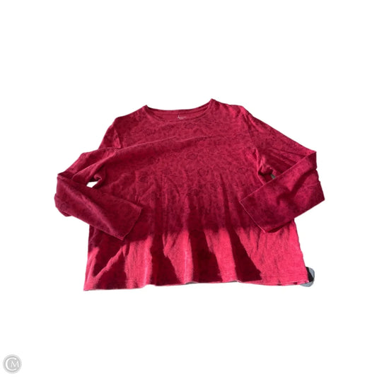 Top Long Sleeve By Croft And Barrow In Red, Size: 2x