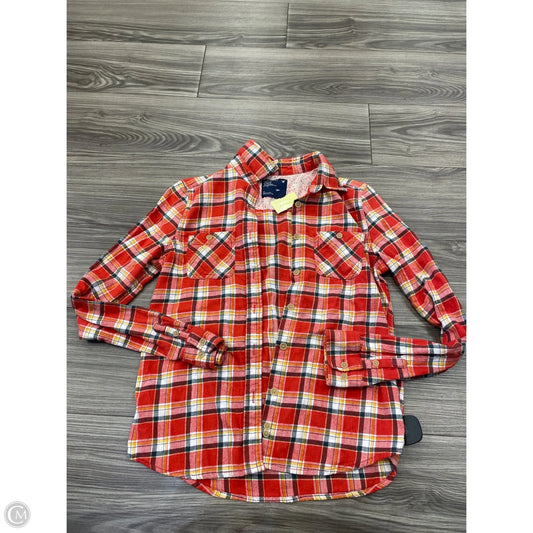 Top Long Sleeve By American Eagle In Orange, Size: 8