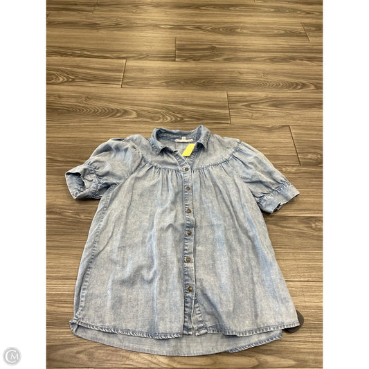 Top Short Sleeve By Jane And Delancey In Blue Denim, Size: Xs