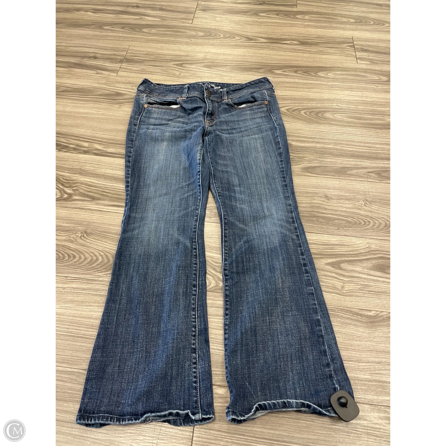 Jeans Boot Cut By American Eagle In Blue Denim, Size: 12