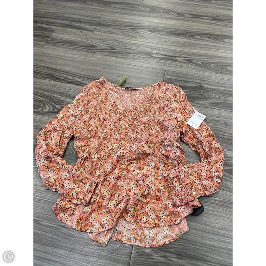Top Long Sleeve By Sonoma In Floral Print, Size: M