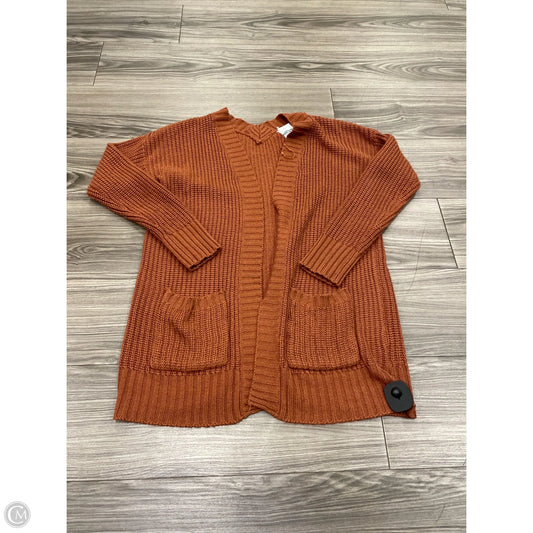 Cardigan By Pink Rose In Orange, Size: M