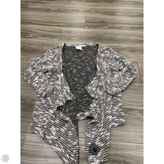 Cardigan By Clothes Mentor In Black & White, Size: S