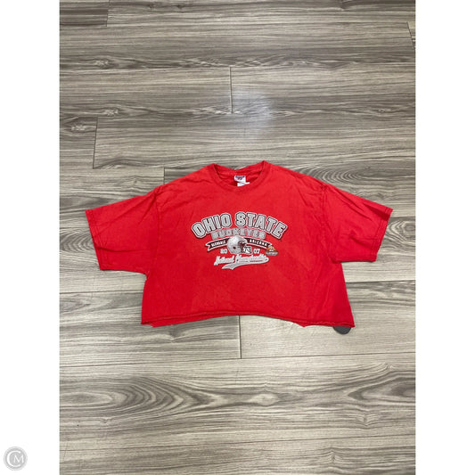 Top Short Sleeve By Jerzees In Red, Size: L