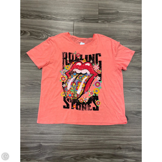 Top Short Sleeve By Clothes Mentor In Pink, Size: Xxl