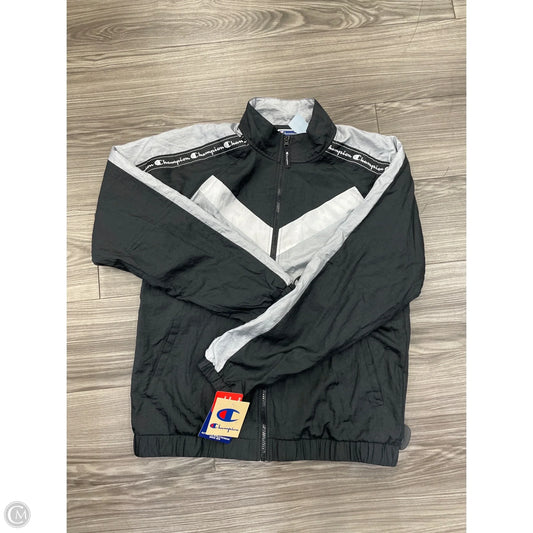 Jacket Windbreaker By Champion In Black, Size: M