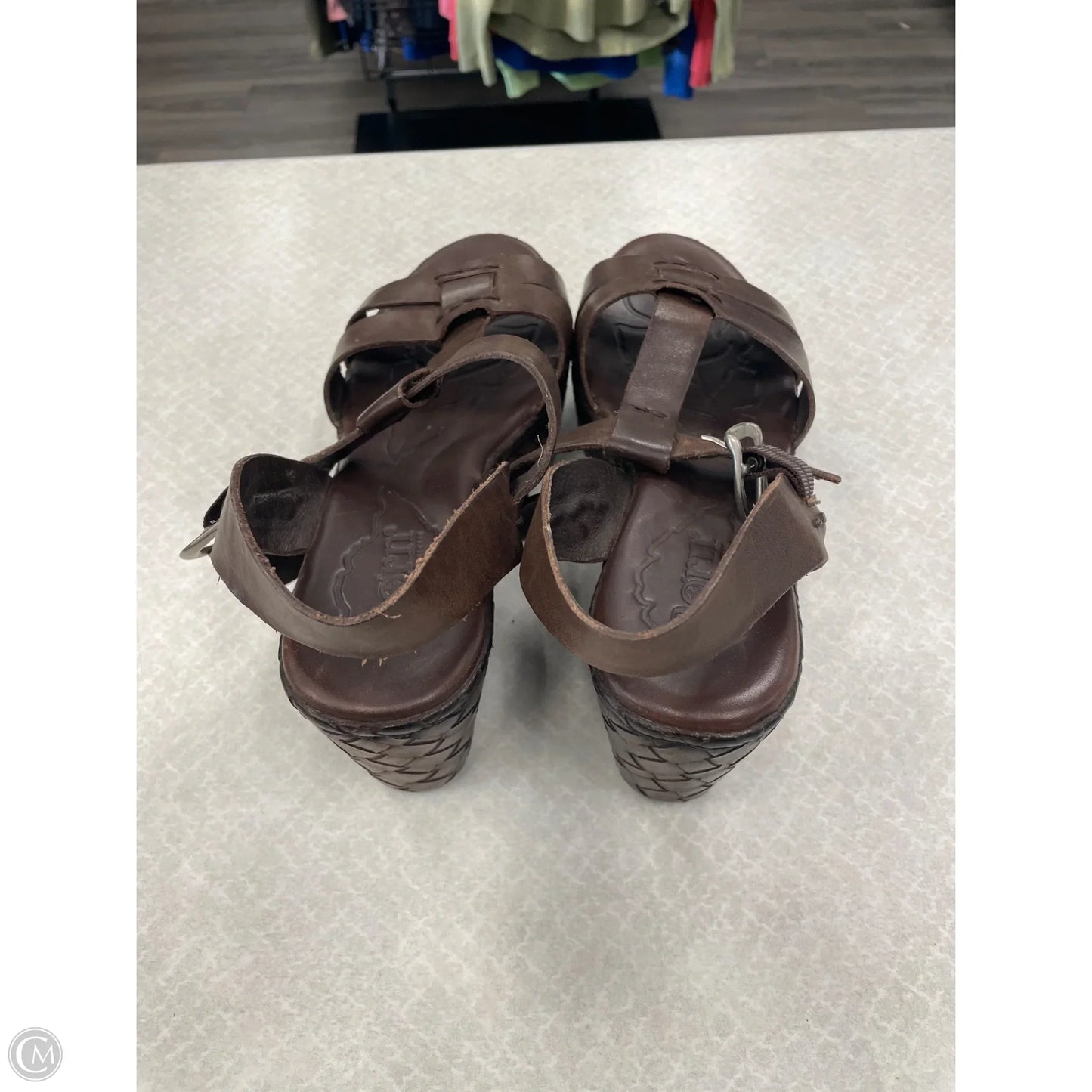 Sandals Heels Wedge By Born In Brown, Size: 8