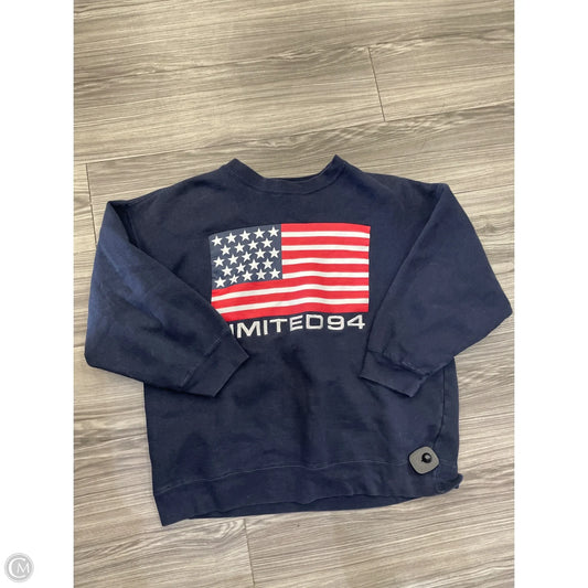 Sweatshirt Crewneck By Limited In Navy, Size: M