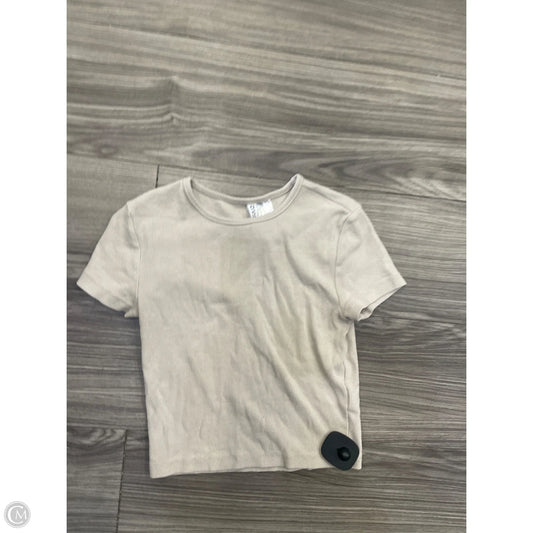 Top Short Sleeve Basic By Divided In Beige, Size: S