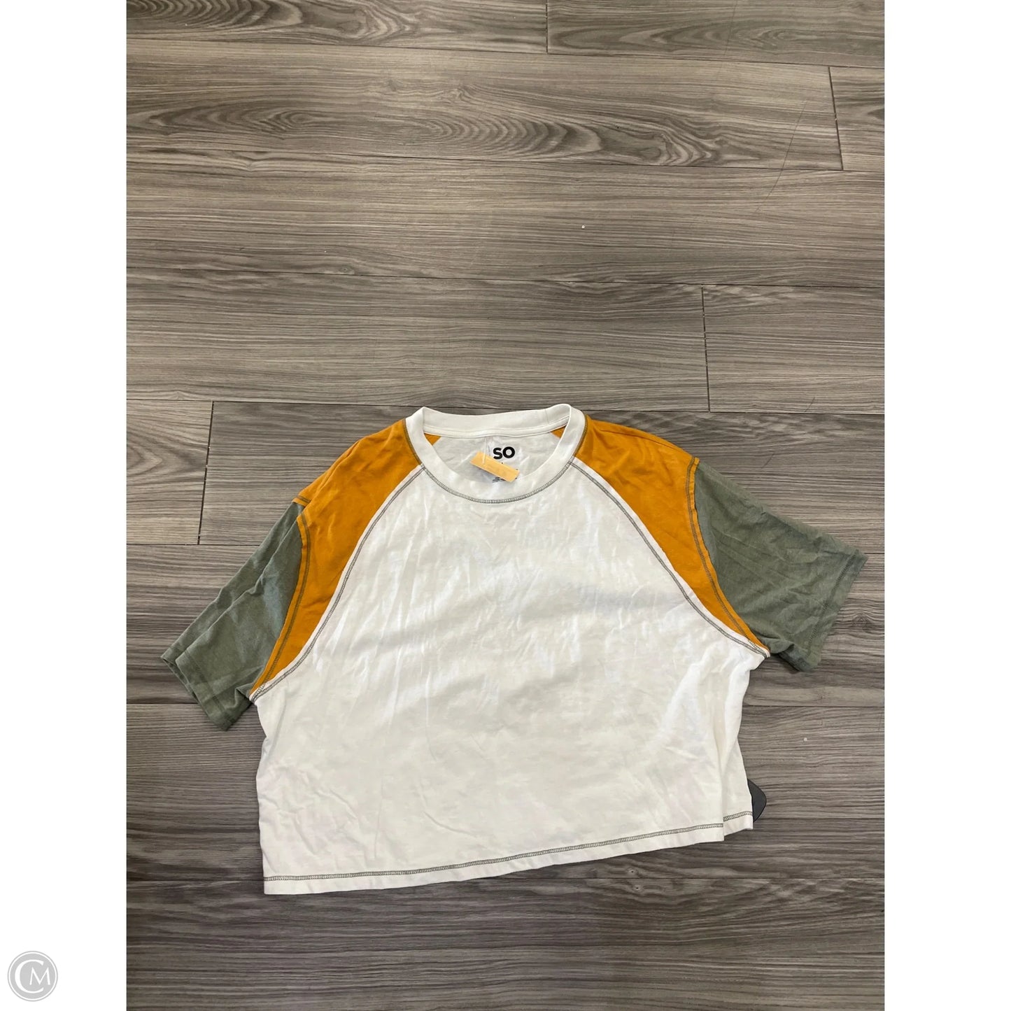 Top Short Sleeve By So In White, Size: L