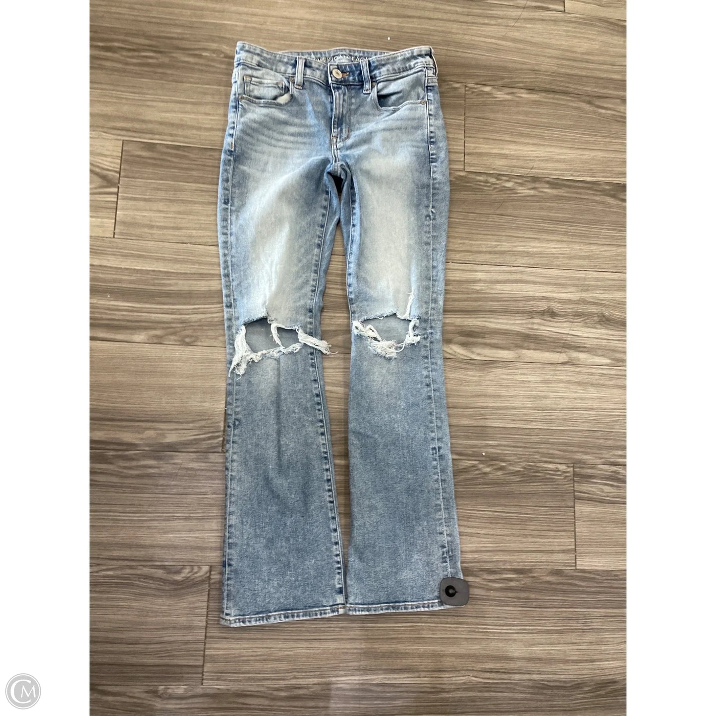 Jeans Boot Cut By American Eagle In Blue Denim, Size: 6