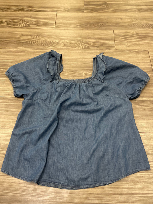 Top Short Sleeve By Lane Bryant In Blue, Size: 20