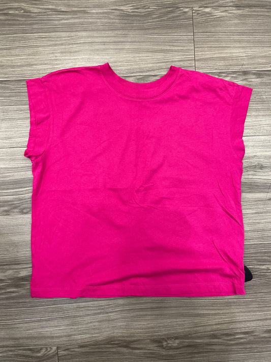 Top Short Sleeve By A New Day In Pink, Size: L