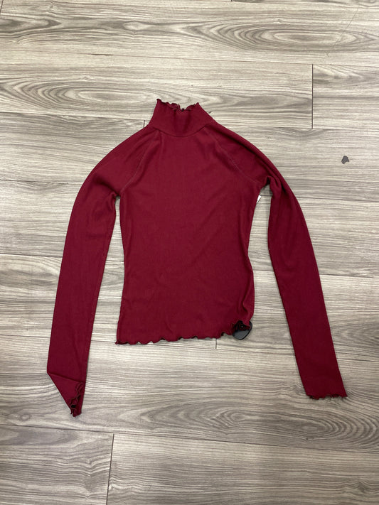 Top Long Sleeve By So In Maroon, Size: S