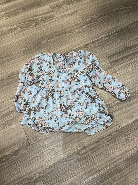 Top Long Sleeve By American Eagle In Floral Print, Size: S