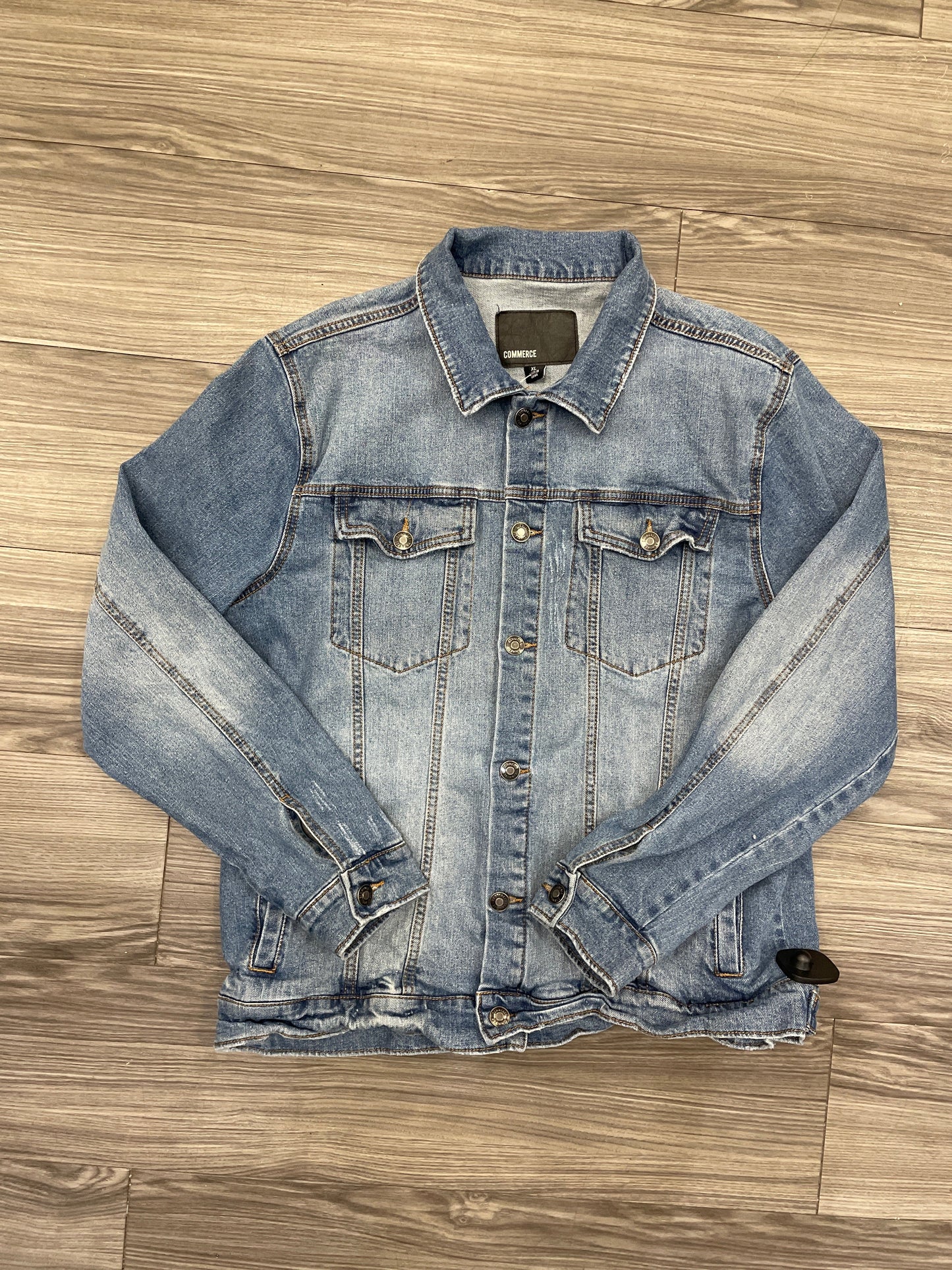 Jacket Denim By Clothes Mentor In Blue, Size: Xl