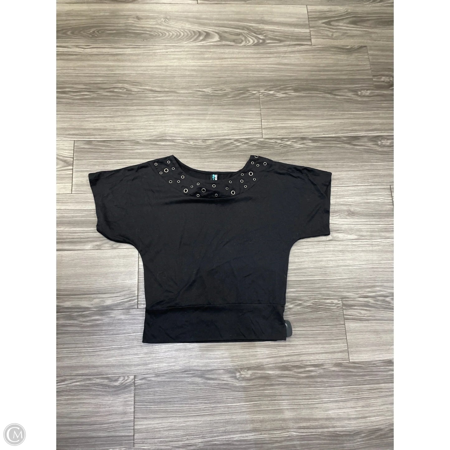 Top Short Sleeve By Weavers In Black, Size: L