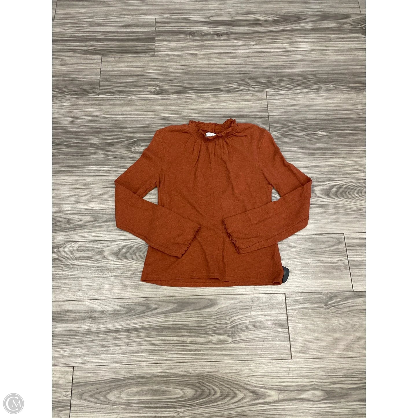 Top Long Sleeve By Madewell In Copper, Size: Xs