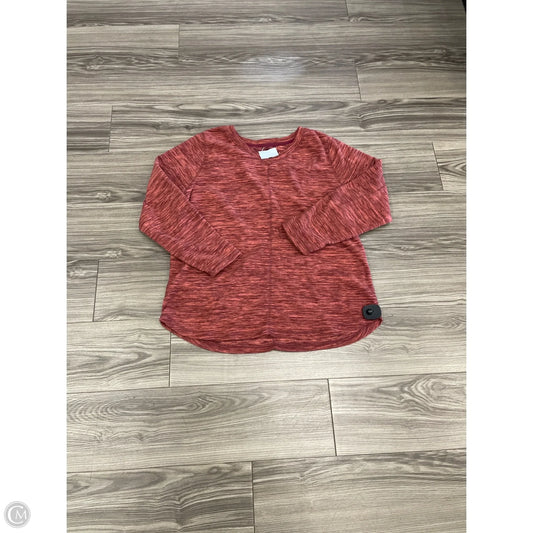 Top Long Sleeve By St Johns Bay In Pink & Red, Size: Xl