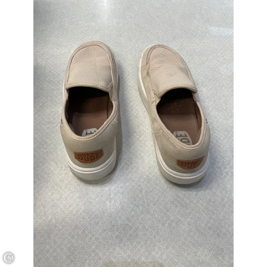 Shoes Heels Platform By Hey Dude In Cream, Size: 9