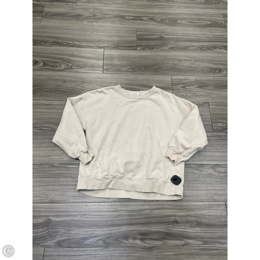 Sweatshirt Crewneck By Old Navy In Tan, Size: S