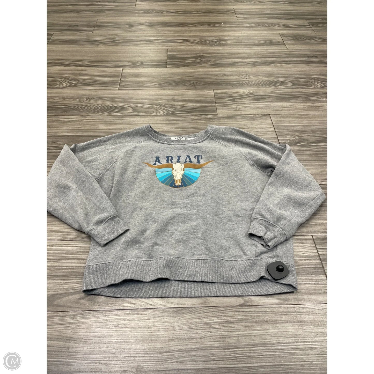 Sweatshirt Crewneck By Ariat In Grey, Size: Xl
