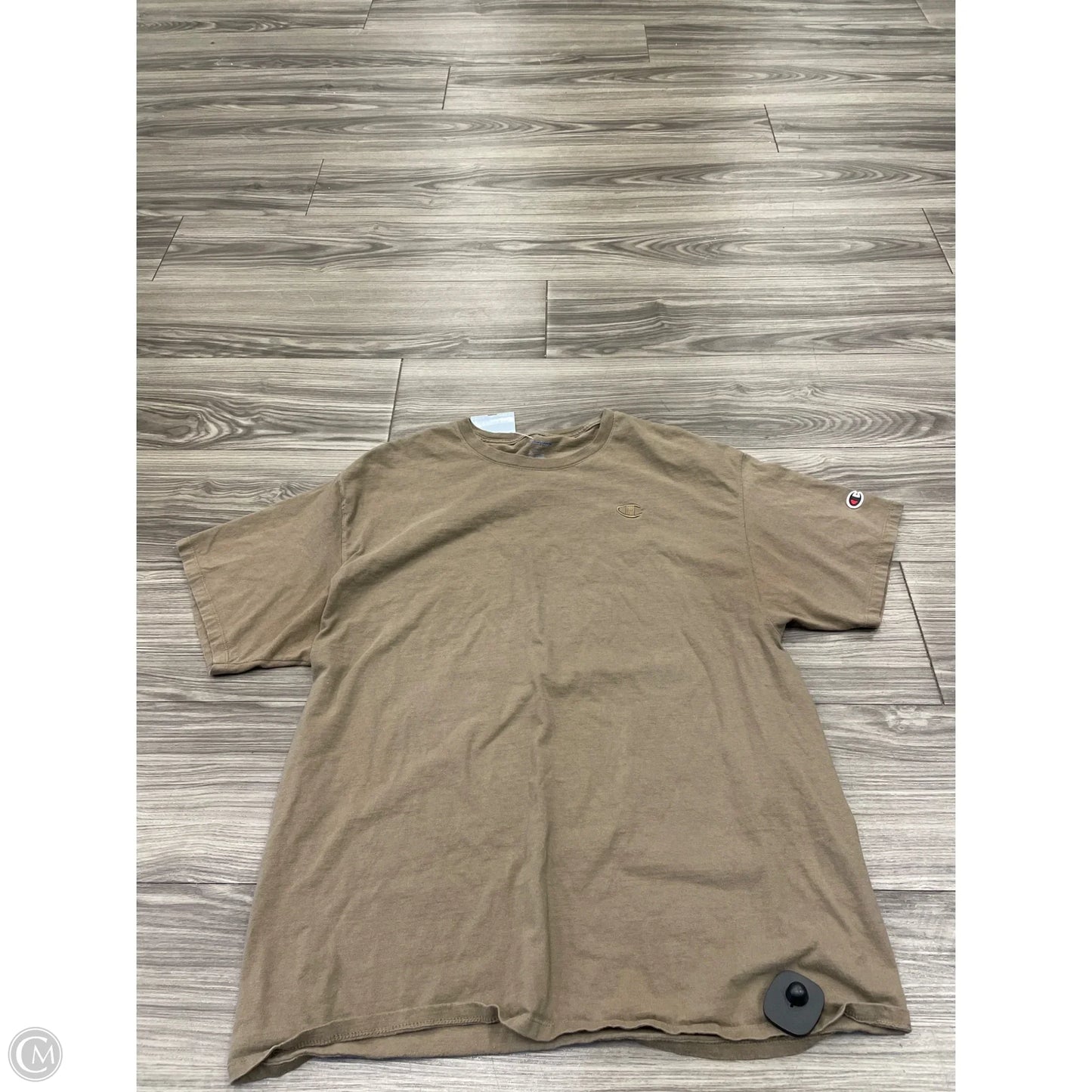 Top Short Sleeve By Champion In Tan, Size: Xl