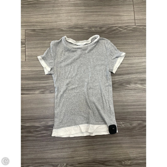Top Short Sleeve By Zara In Grey, Size: M