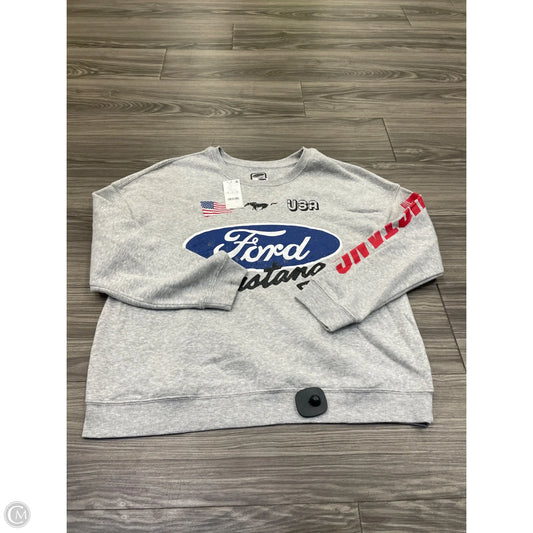 Sweatshirt Crewneck By Clothes Mentor In Grey, Size: L