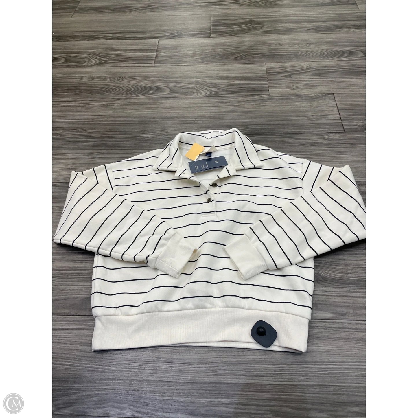 Sweatshirt Crewneck By Universal Thread In Black & Cream, Size: S