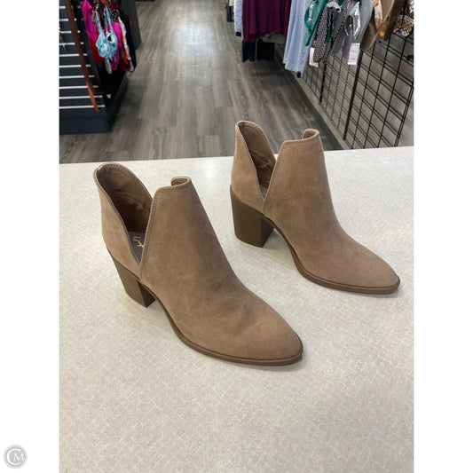 Boots Ankle Heels By Qupid In Beige, Size: 8