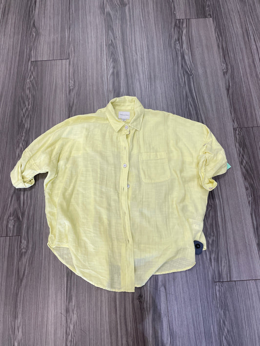 Yellow Blouse Long Sleeve American Eagle, Size Xs