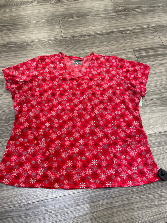 Red Top Short Sleeve Clothes Mentor, Size Xxl