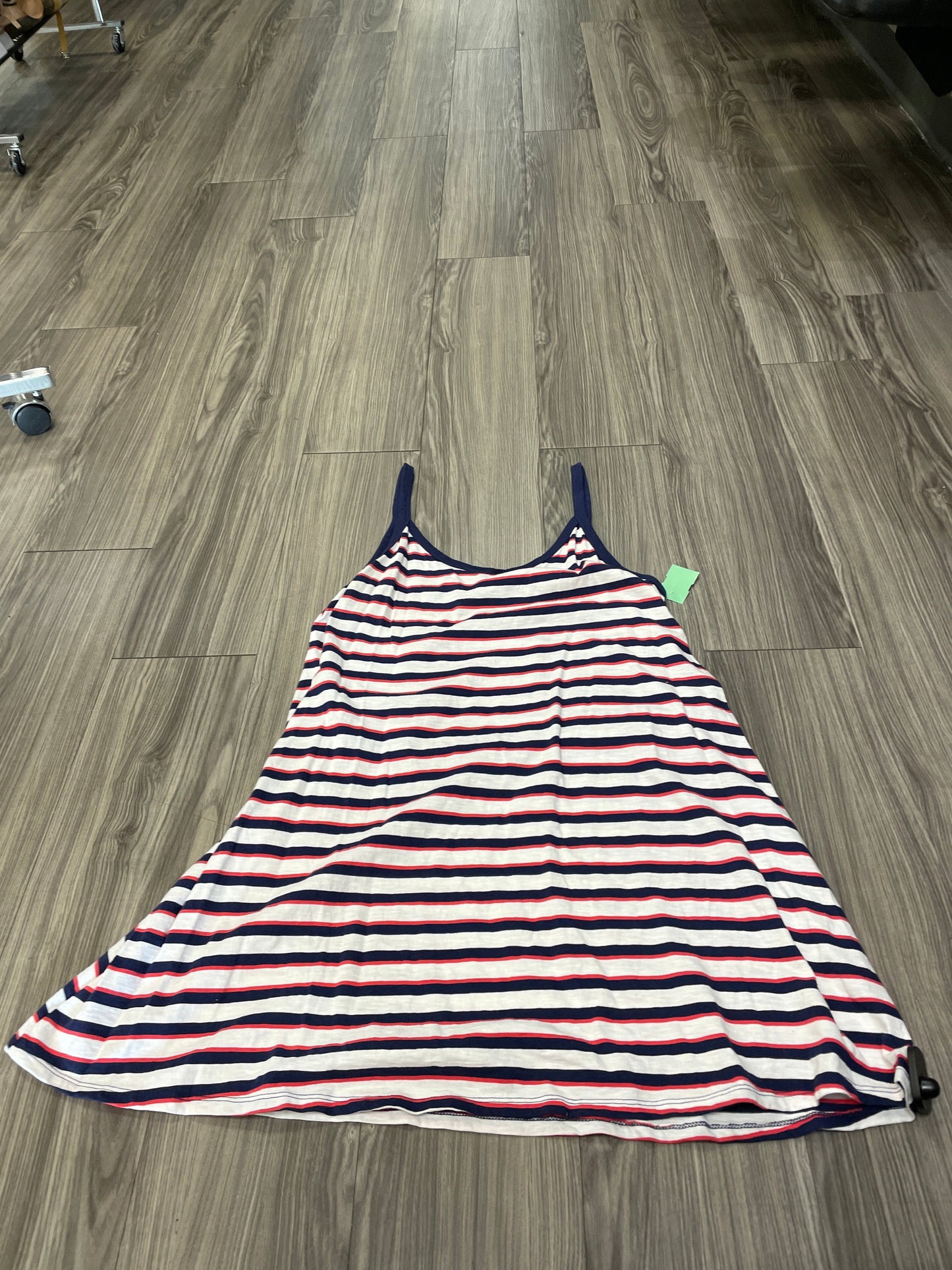 Striped Pattern Dress Casual Short Universal Thread, Size Xl